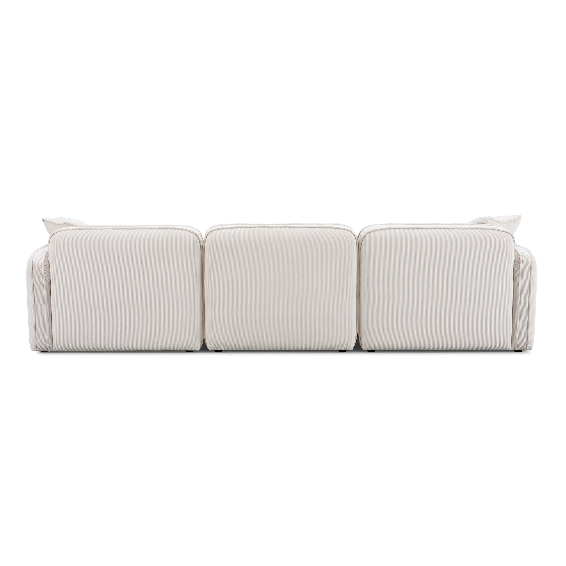 Travie 112 Performance Corduroy Velvet Modular Sofa by TOV L69186