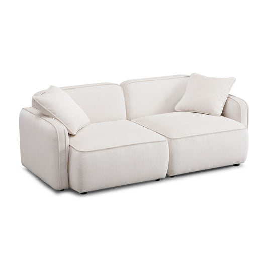 Travie 78 Performance Corduroy Velvet Modular Loveseat by TOV L69177