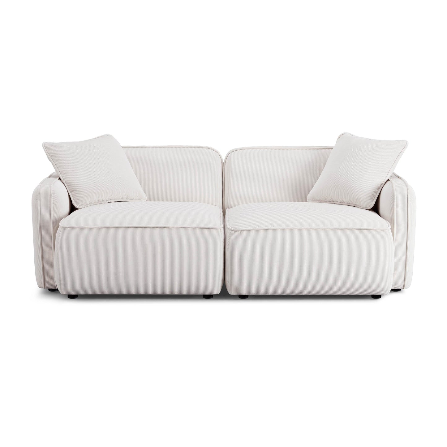 Travie 78 Performance Corduroy Velvet Modular Loveseat by TOV L69177