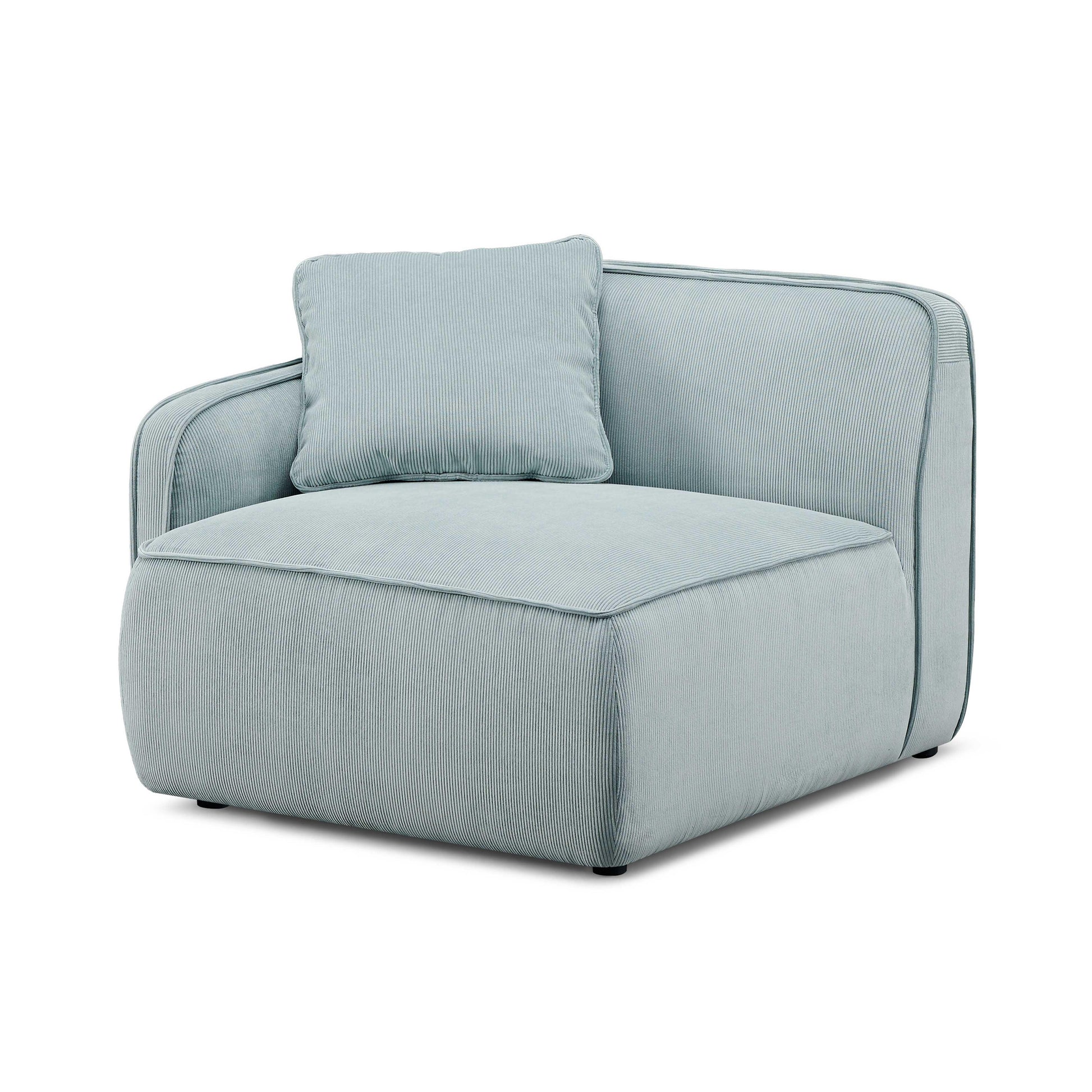 Travie Performance Corduroy Velvet Laf Corner Chair by TOV L69179