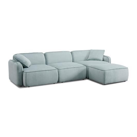 Travie 4 Piece Performance Corduroy Velvet Modular Sectional by TOV L69183
