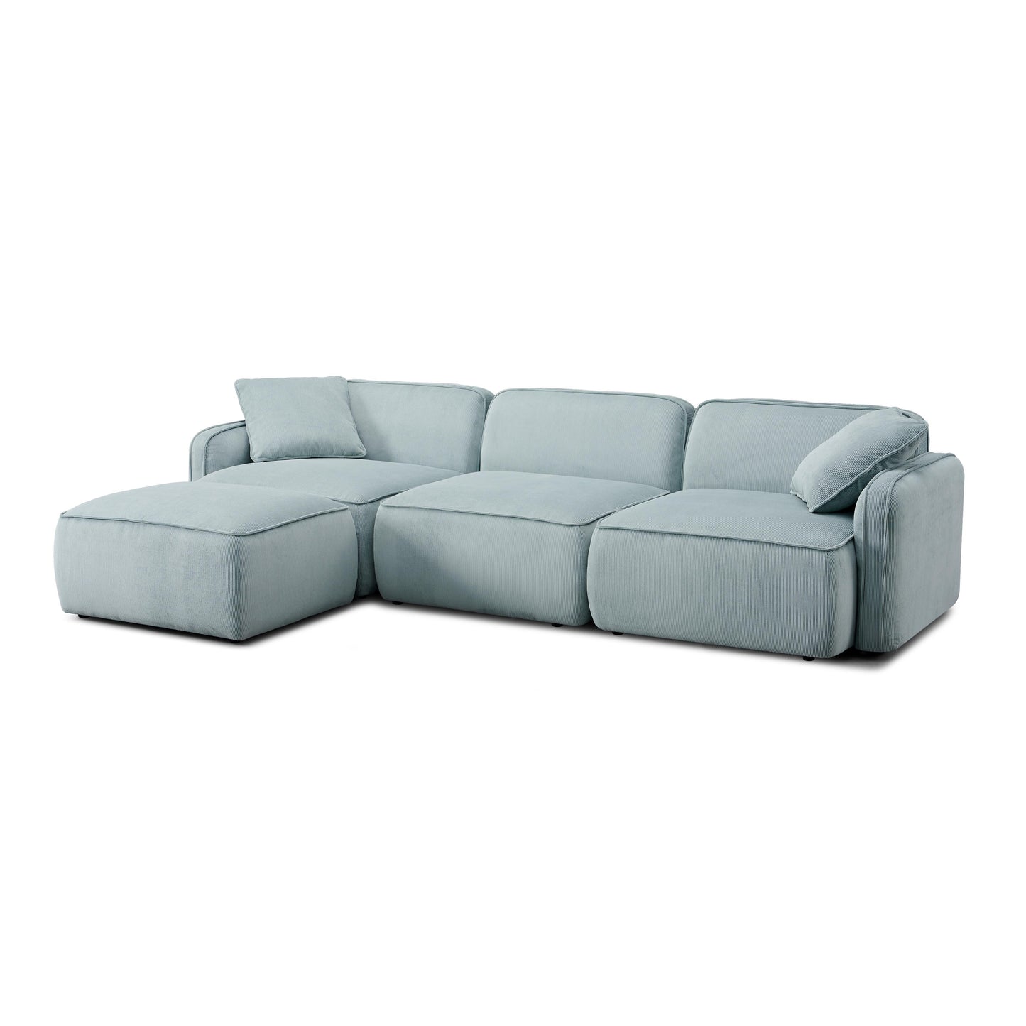 Travie 4 Piece Performance Corduroy Velvet Modular Sectional by TOV L69183