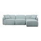 Travie 4 Piece Performance Corduroy Velvet Modular Sectional by TOV L69183