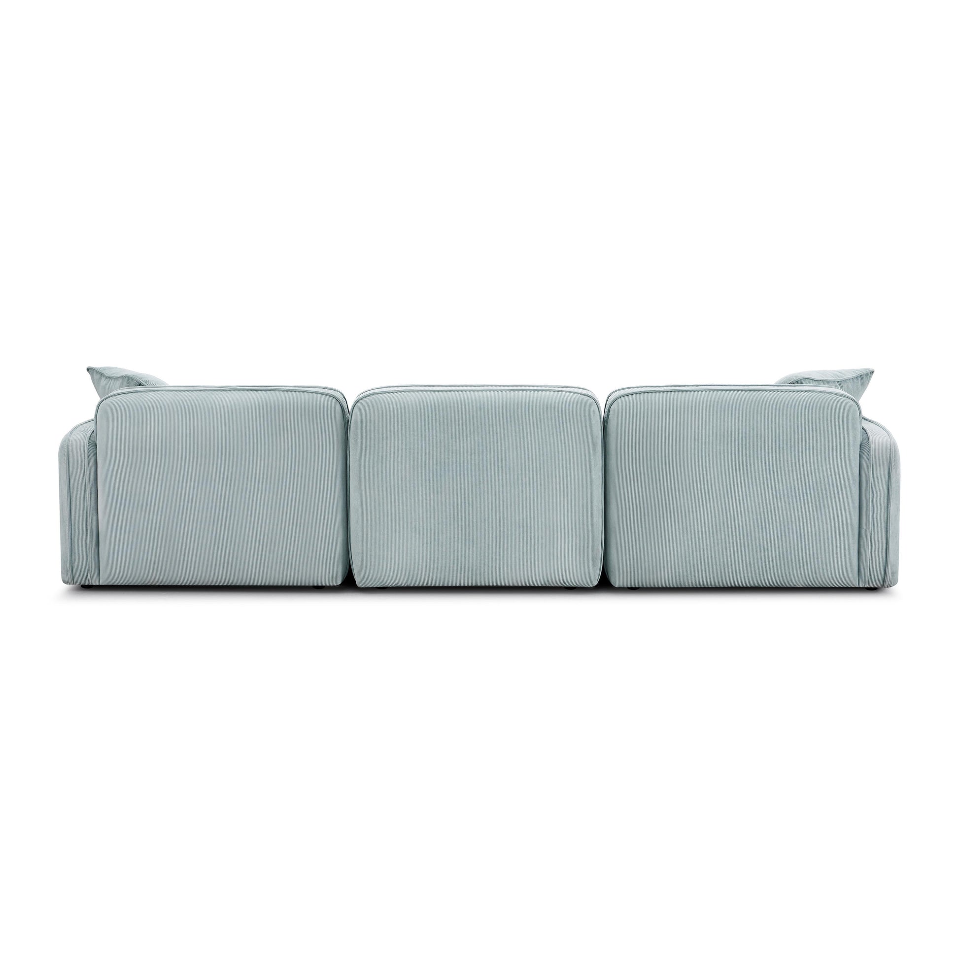 Travie 4 Piece Performance Corduroy Velvet Modular Sectional by TOV L69173