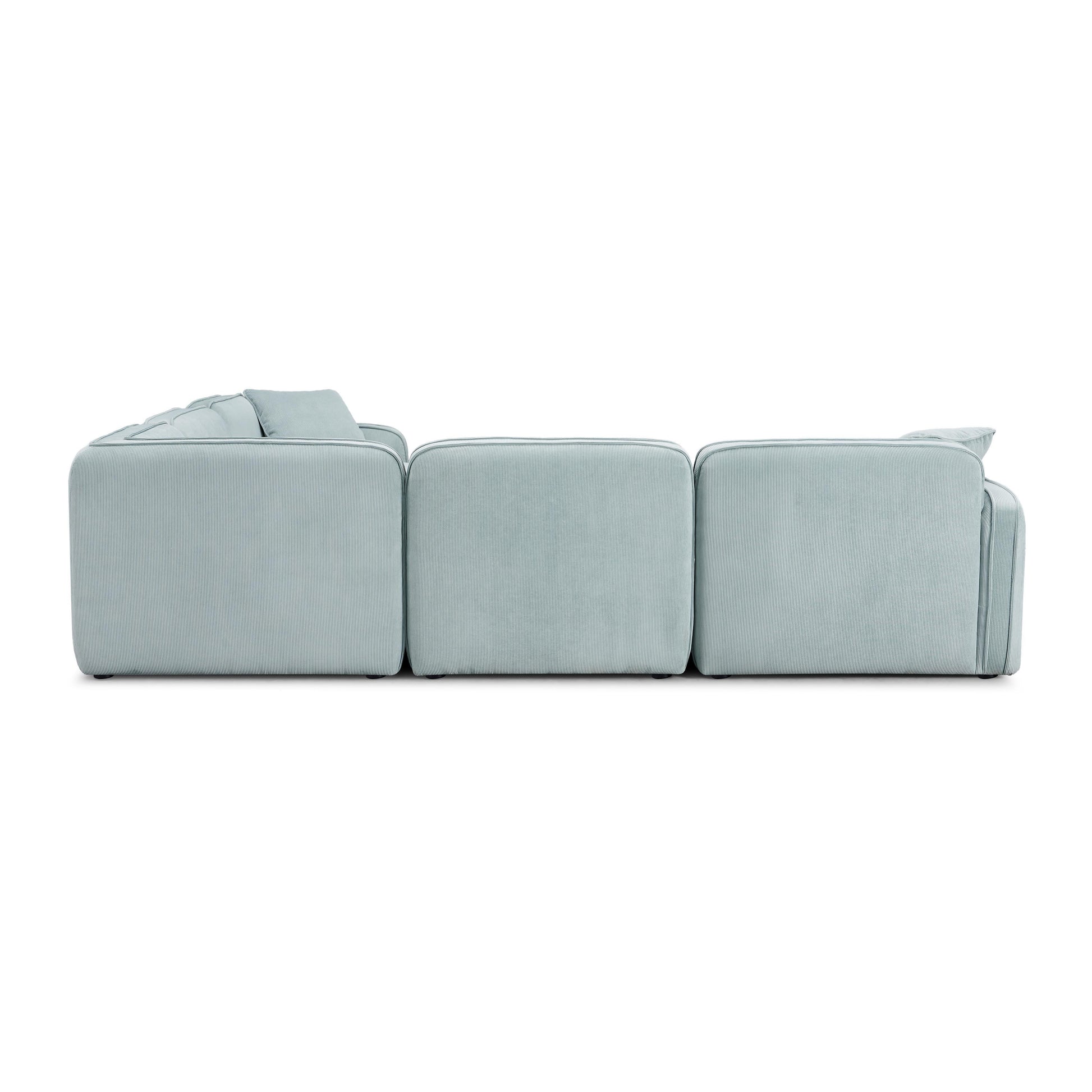 Travie 5 Piece Performance Corduroy Velvet Modular L Sectional by TOV L69174