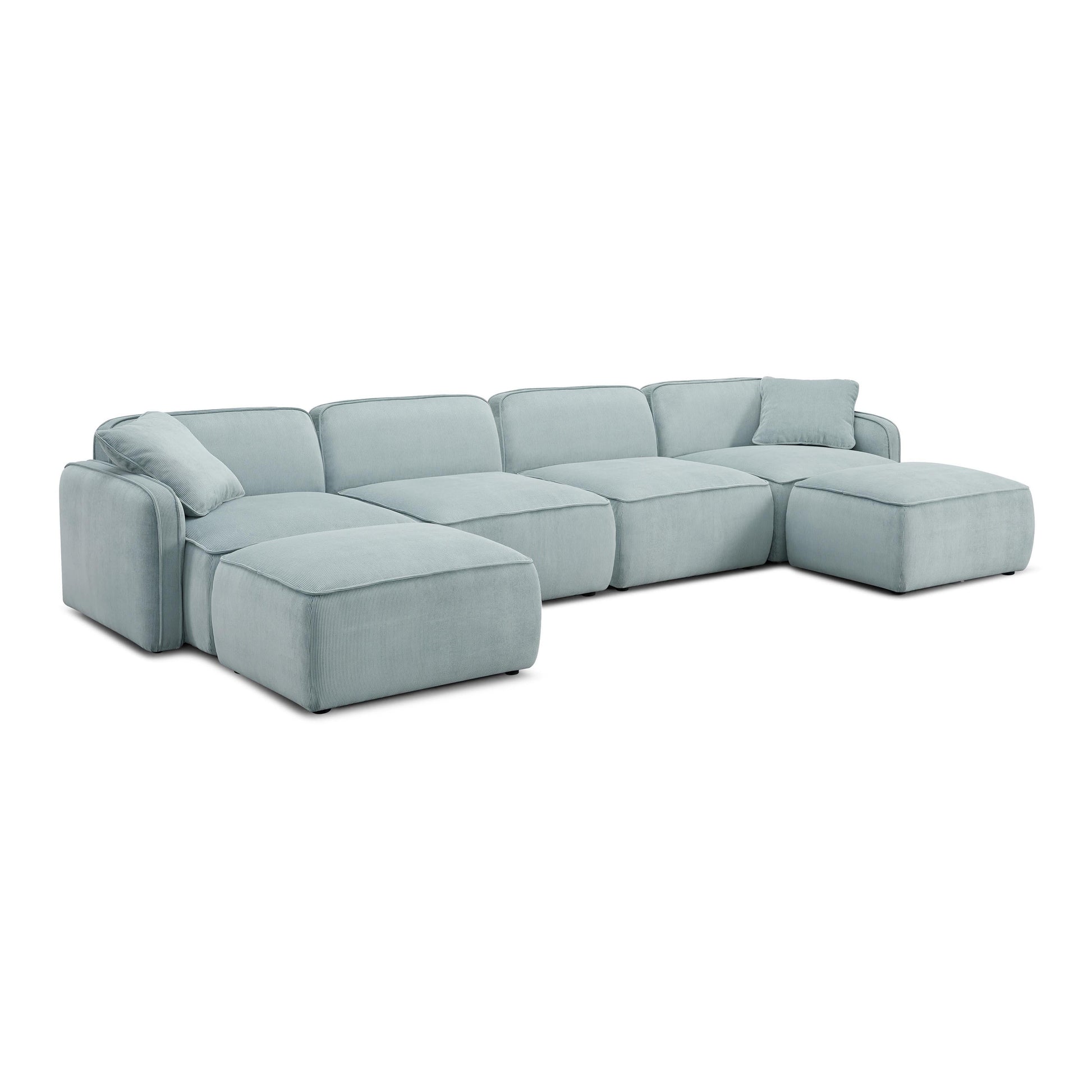 Travie 6 Pieceperformance Corduroy Velvet Modular U Sectional by TOV L69185
