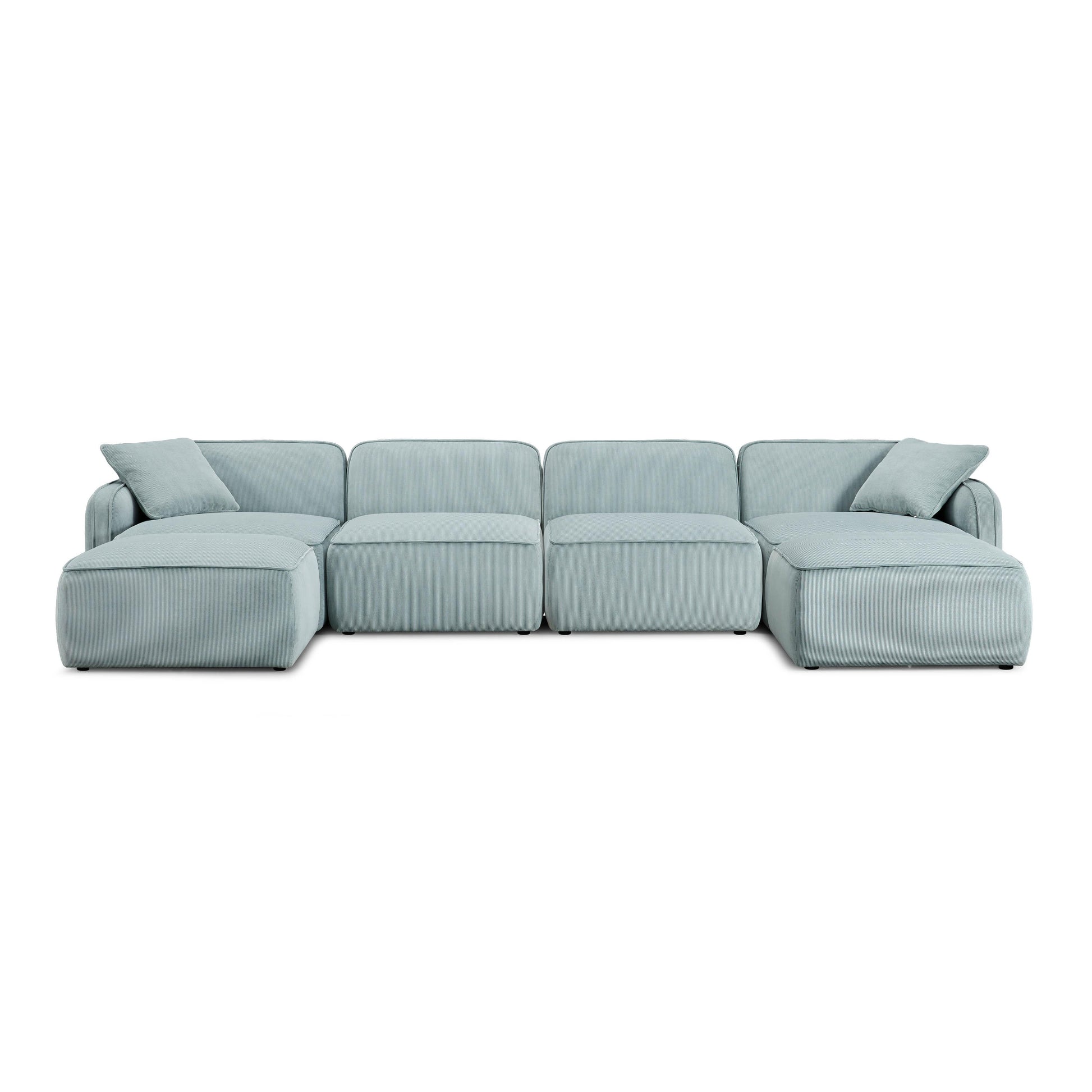 Travie 6 Pieceperformance Corduroy Velvet Modular U Sectional by TOV L69175