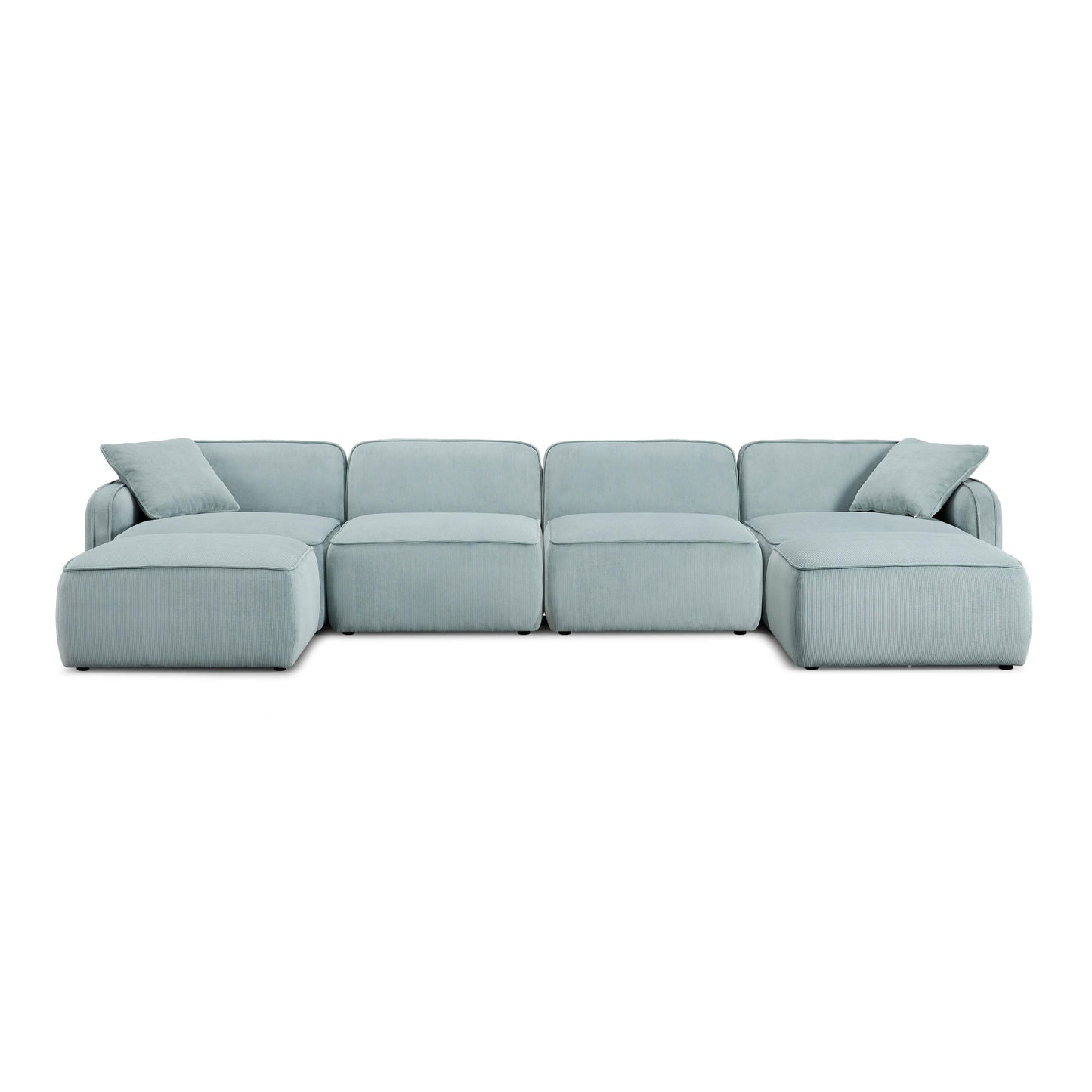 Travie 6 Pieceperformance Corduroy Velvet Modular U Sectional by TOV L69185