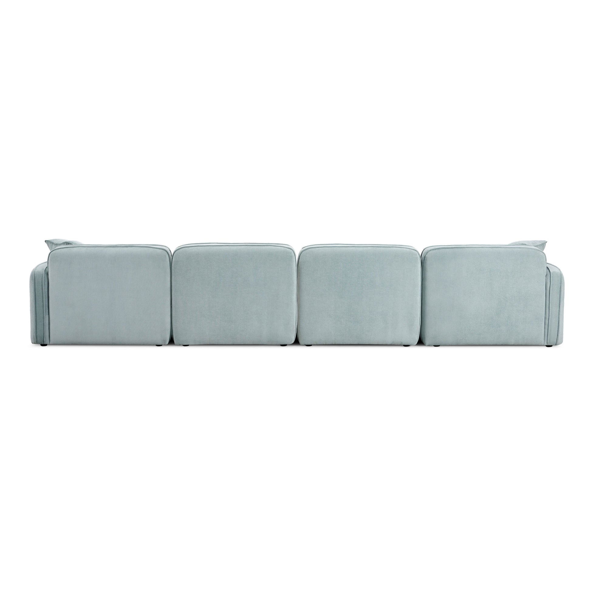Travie 6 Pieceperformance Corduroy Velvet Modular U Sectional by TOV L69175