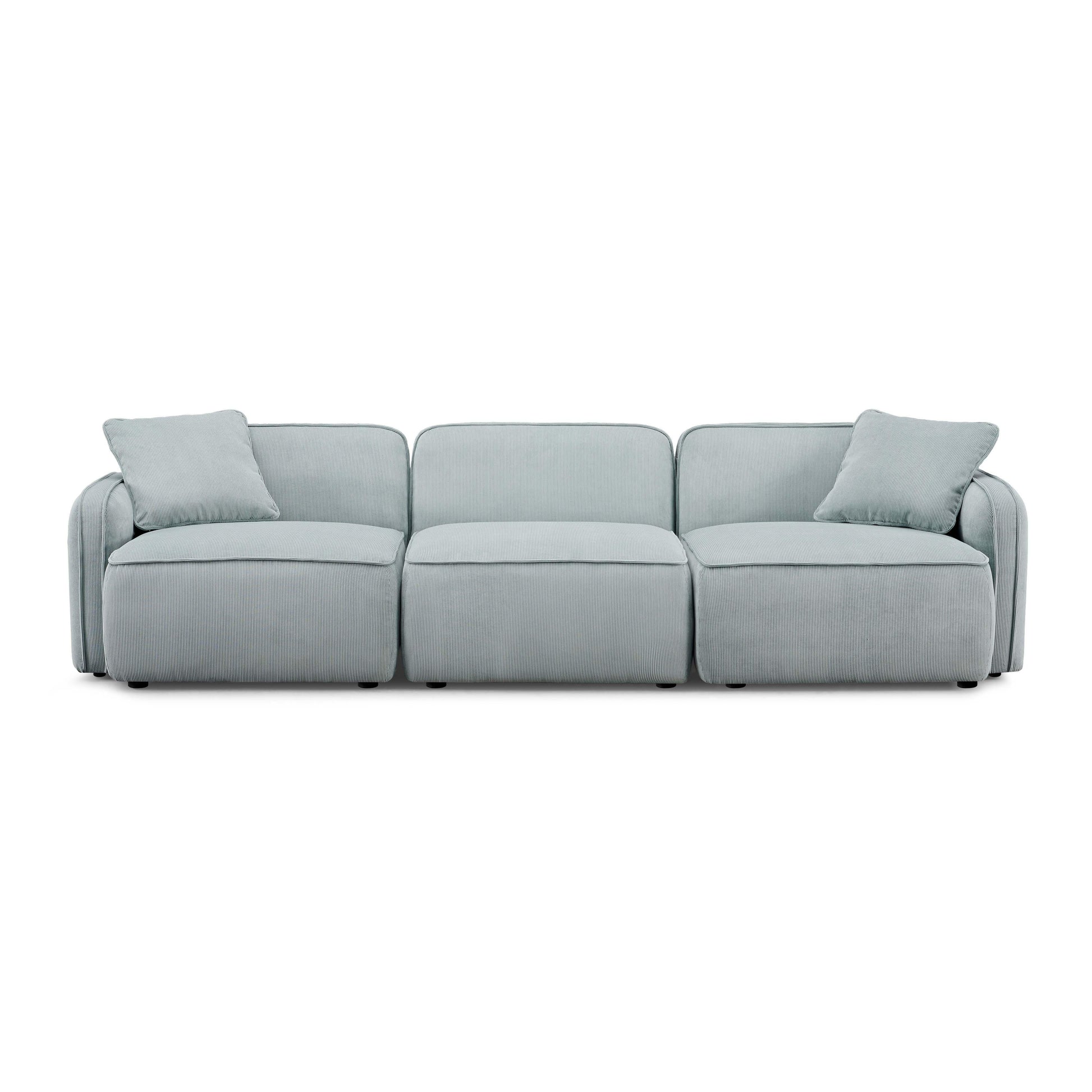 Travie 112 Performance Corduroy Velvet Modular Sofa by TOV L69186
