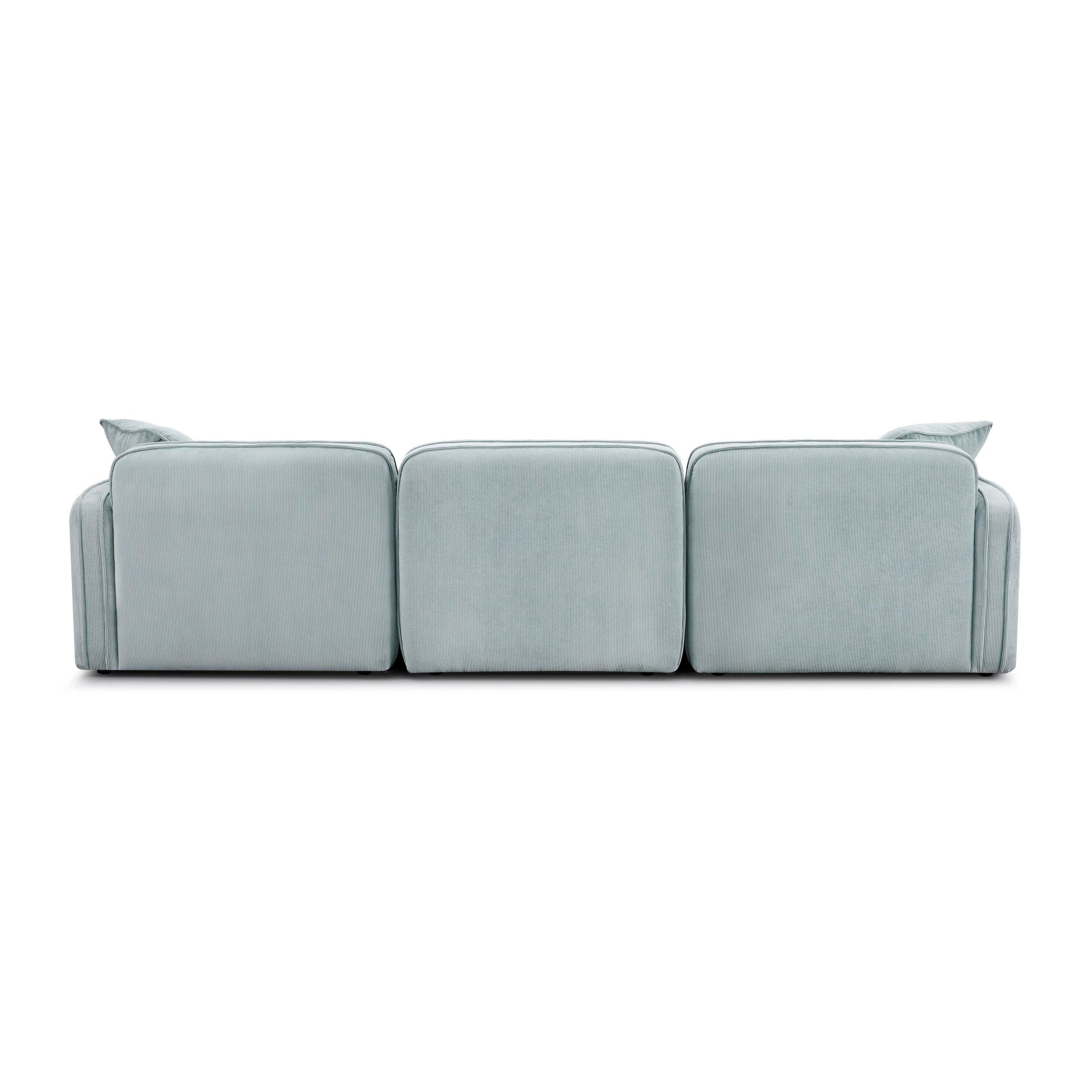 Travie 112 Performance Corduroy Velvet Modular Sofa by TOV L69186