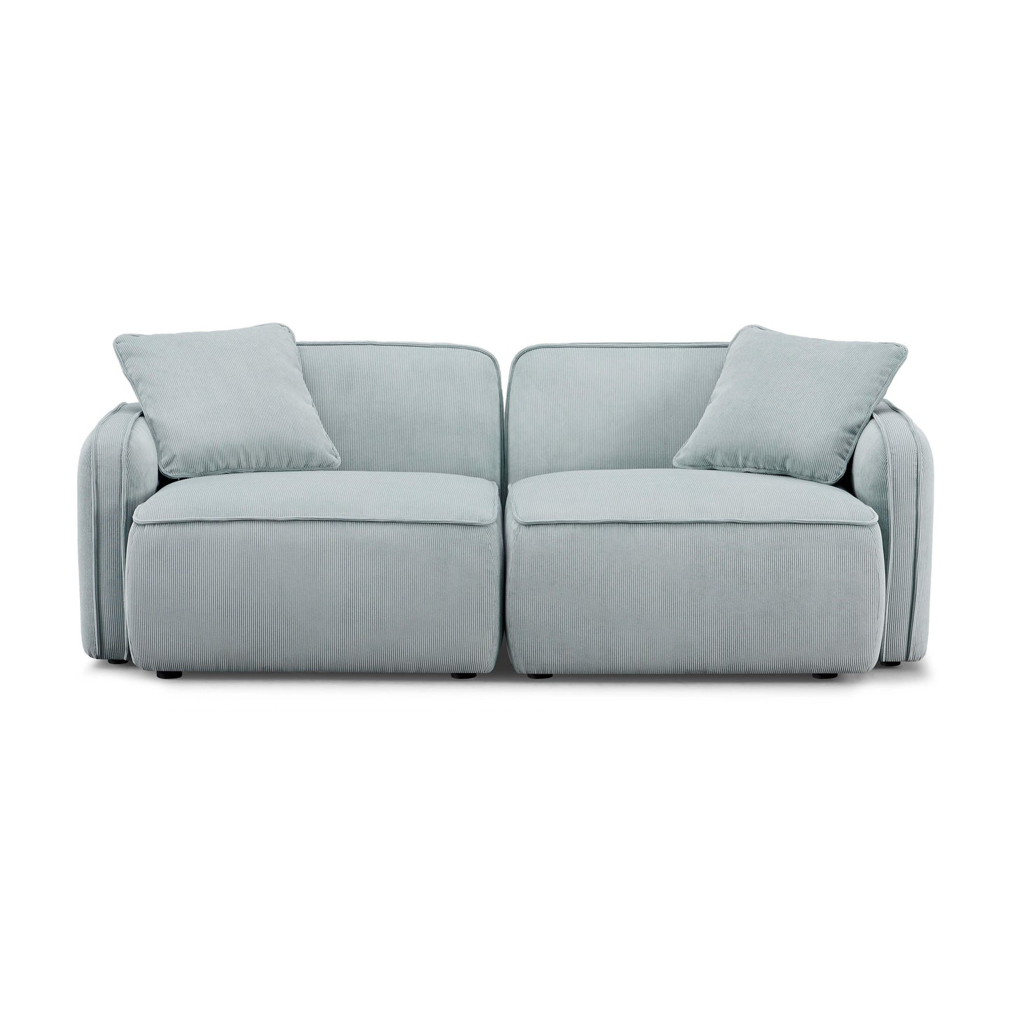 Travie 78 Performance Corduroy Velvet Modular Loveseat by TOV L69187