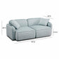 Travie 78 Performance Corduroy Velvet Modular Loveseat by TOV L69177