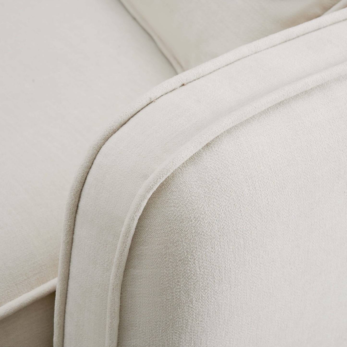 Travie Sand Upcycled Linen Raf Corner Chair by TOV L69201