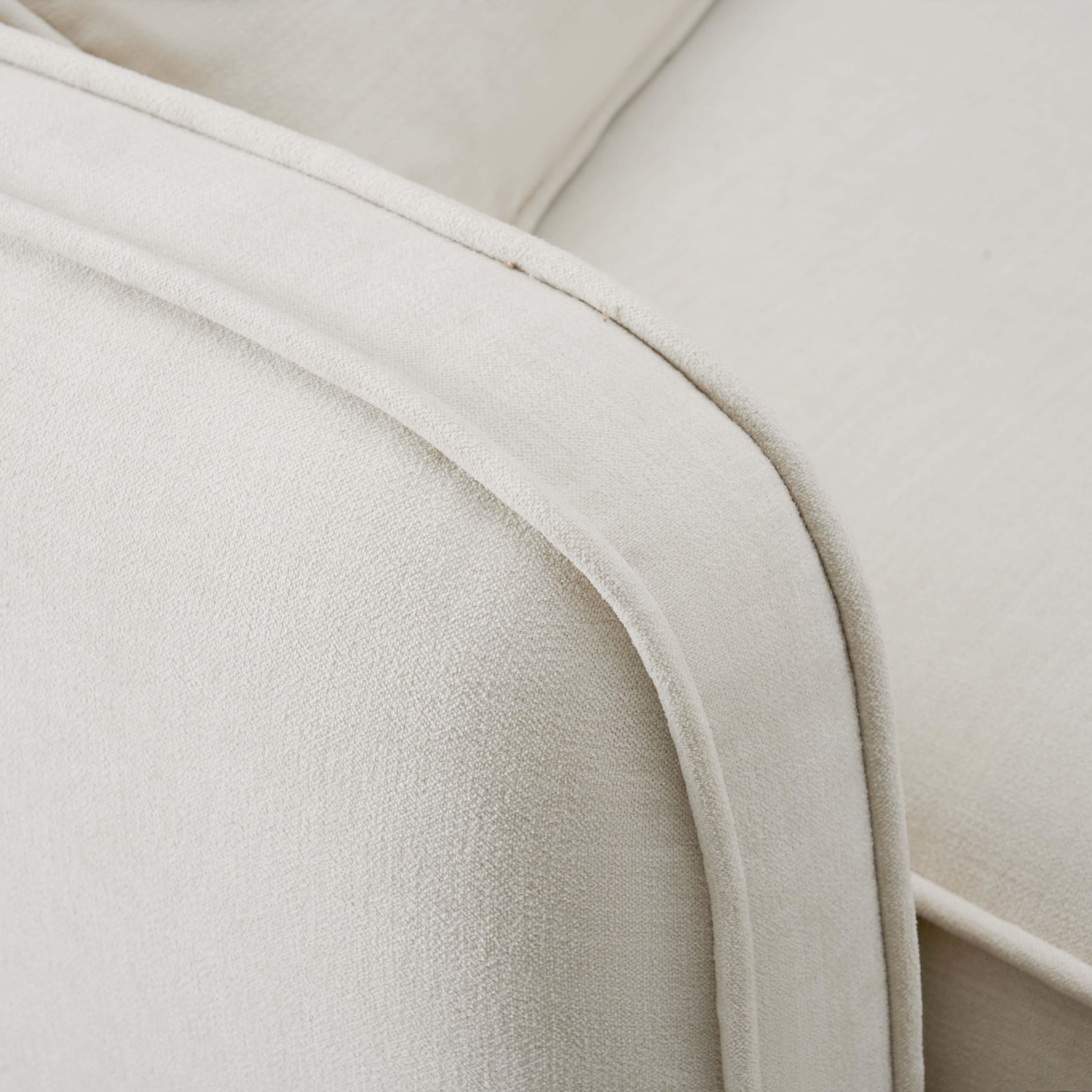 Travie Sand Upcycled Linen Laf Corner Chair by TOV L69202