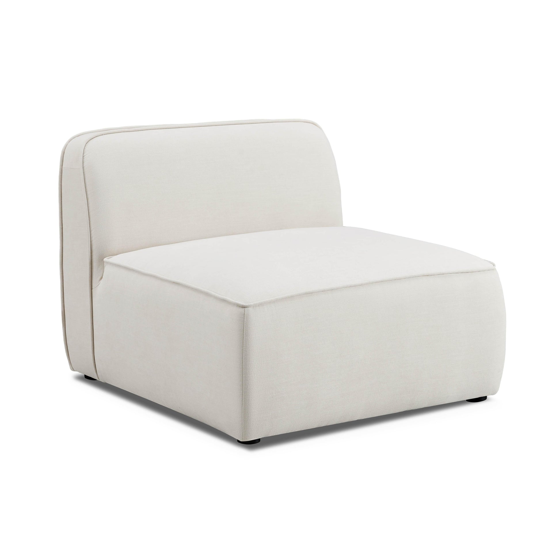 Travie Sand Upcycled Linen Armless Chair by TOV L69203