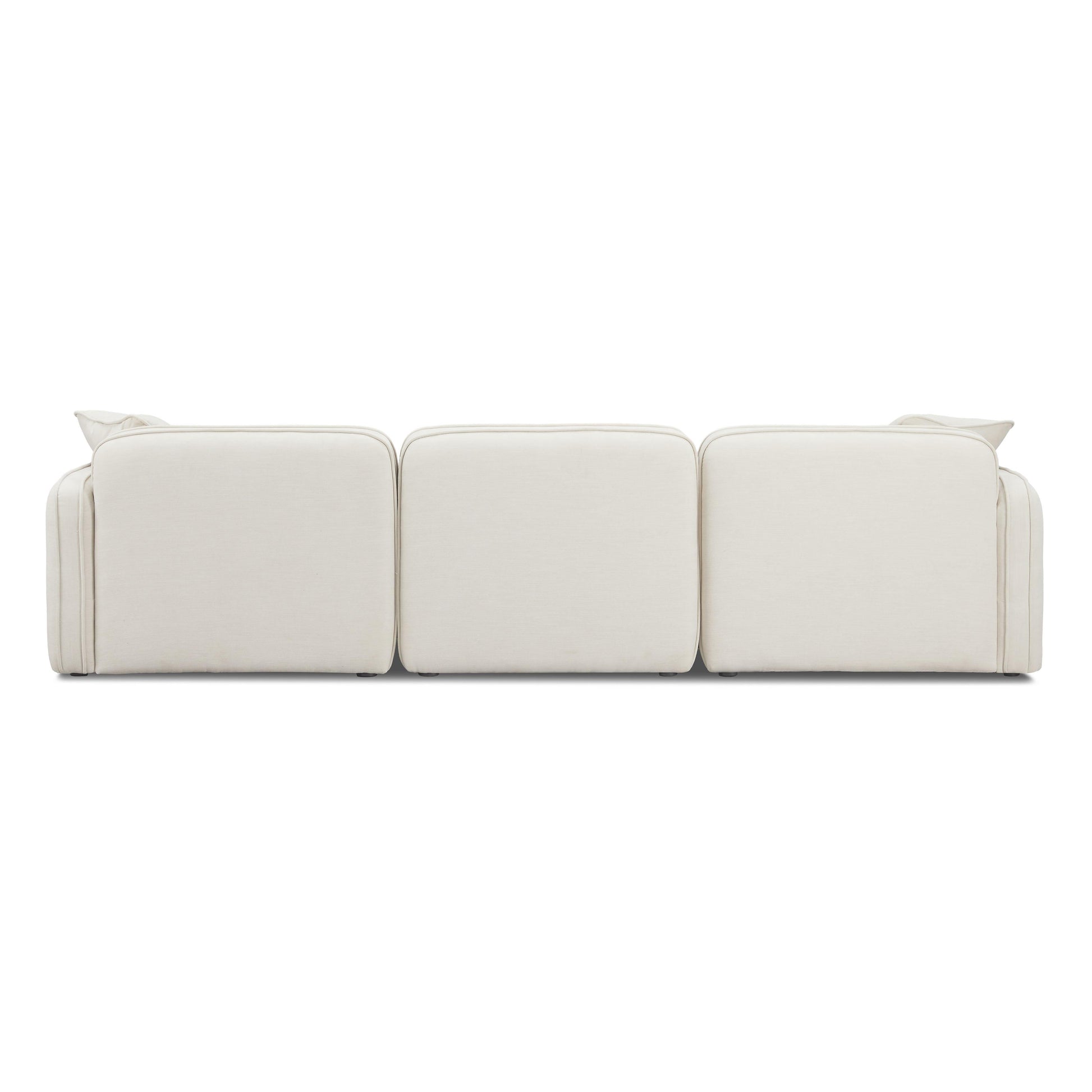 Travie 4 Piece Sand Upcycled Linen Modular Sectional by TOV L69206