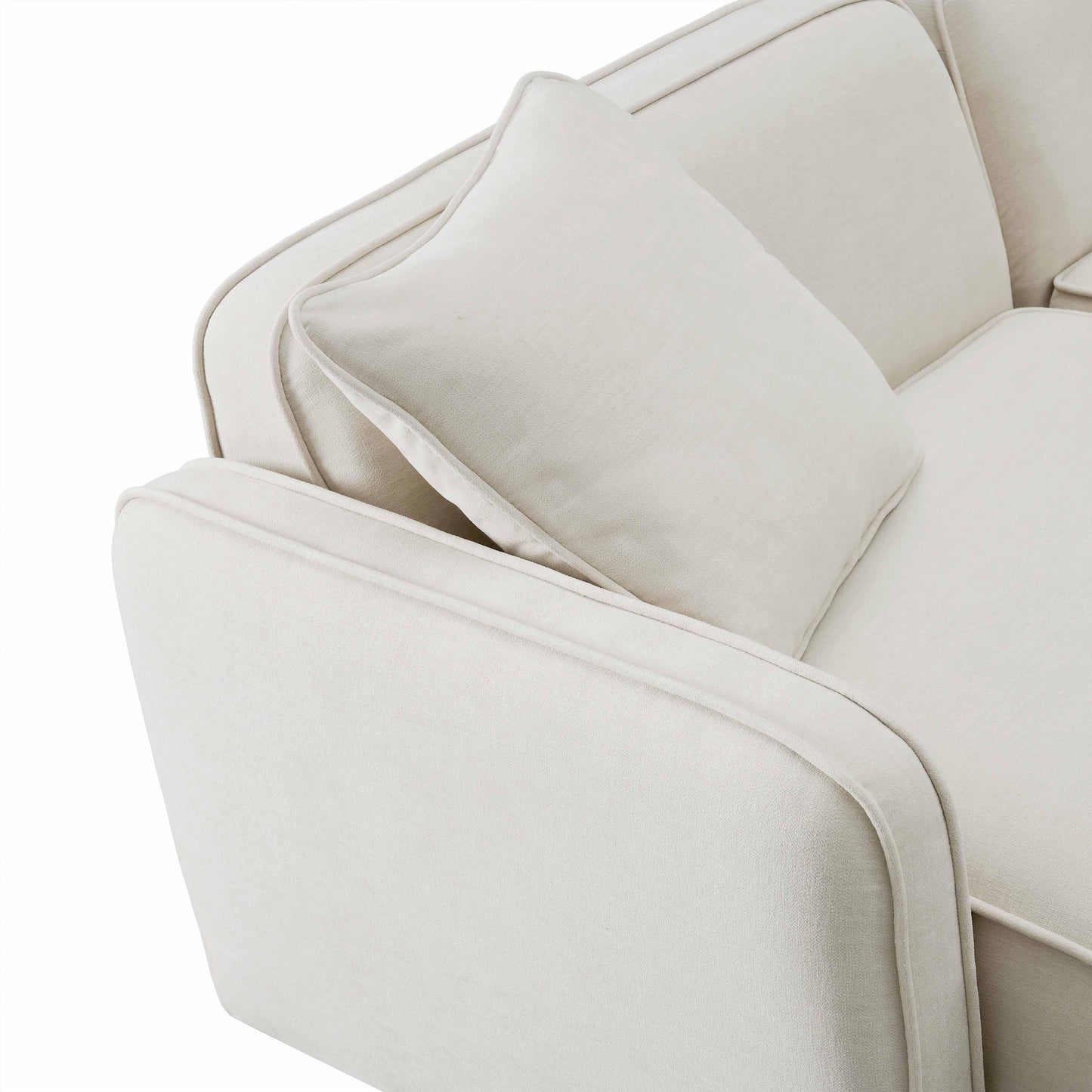 Travie 6 Piece Sand Upcycled Linen Modular U Sectional by TOV L69208