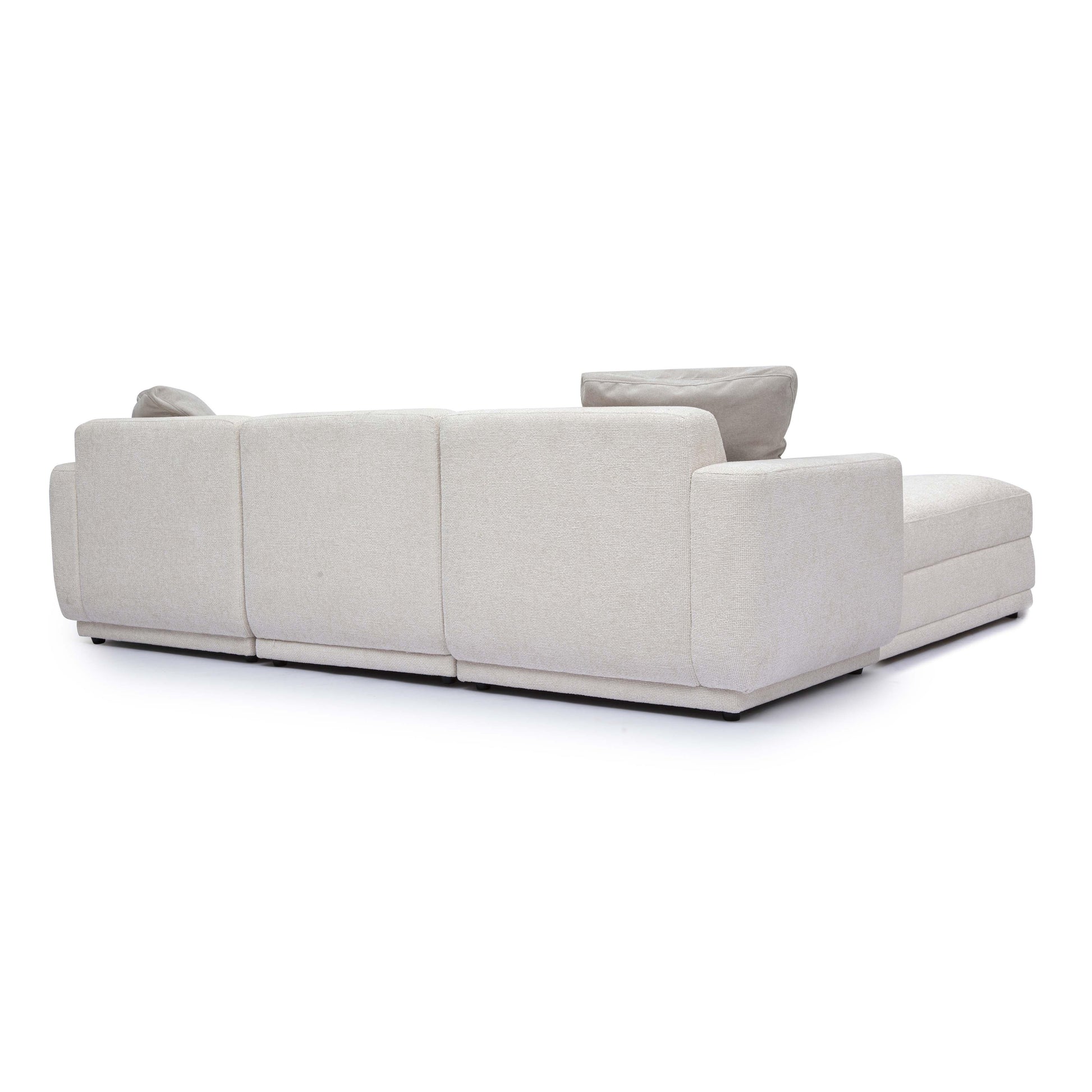Perry 4 Piece Cream Chenille Modular Sectional by TOV L69219 Sec
