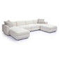 Perry 6 Piece Cream Chenille Modular U Sectional by TOV L69219 Sec1