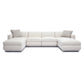 Perry 6 Piece Cream Chenille Modular U Sectional by TOV L69219 Sec1