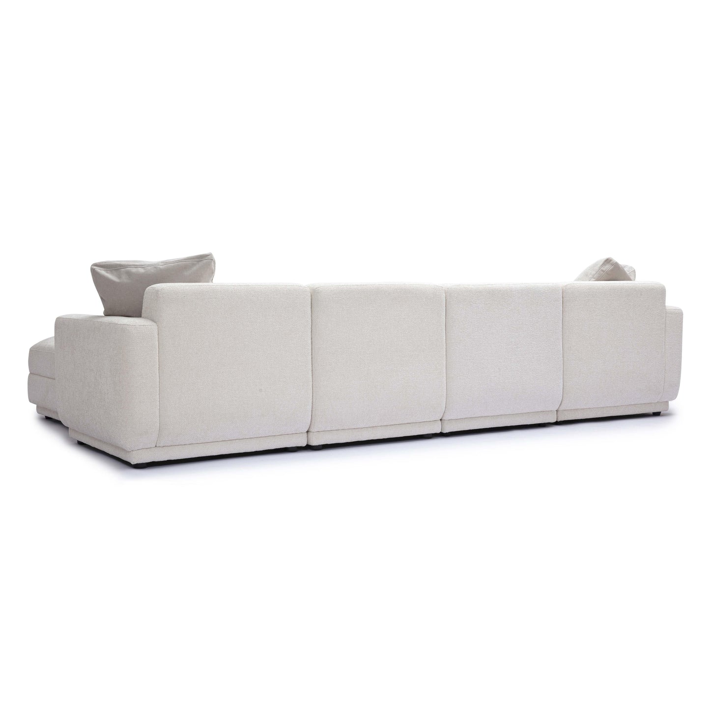 Perry 6 Piece Cream Chenille Modular U Sectional by TOV L69219 Sec1