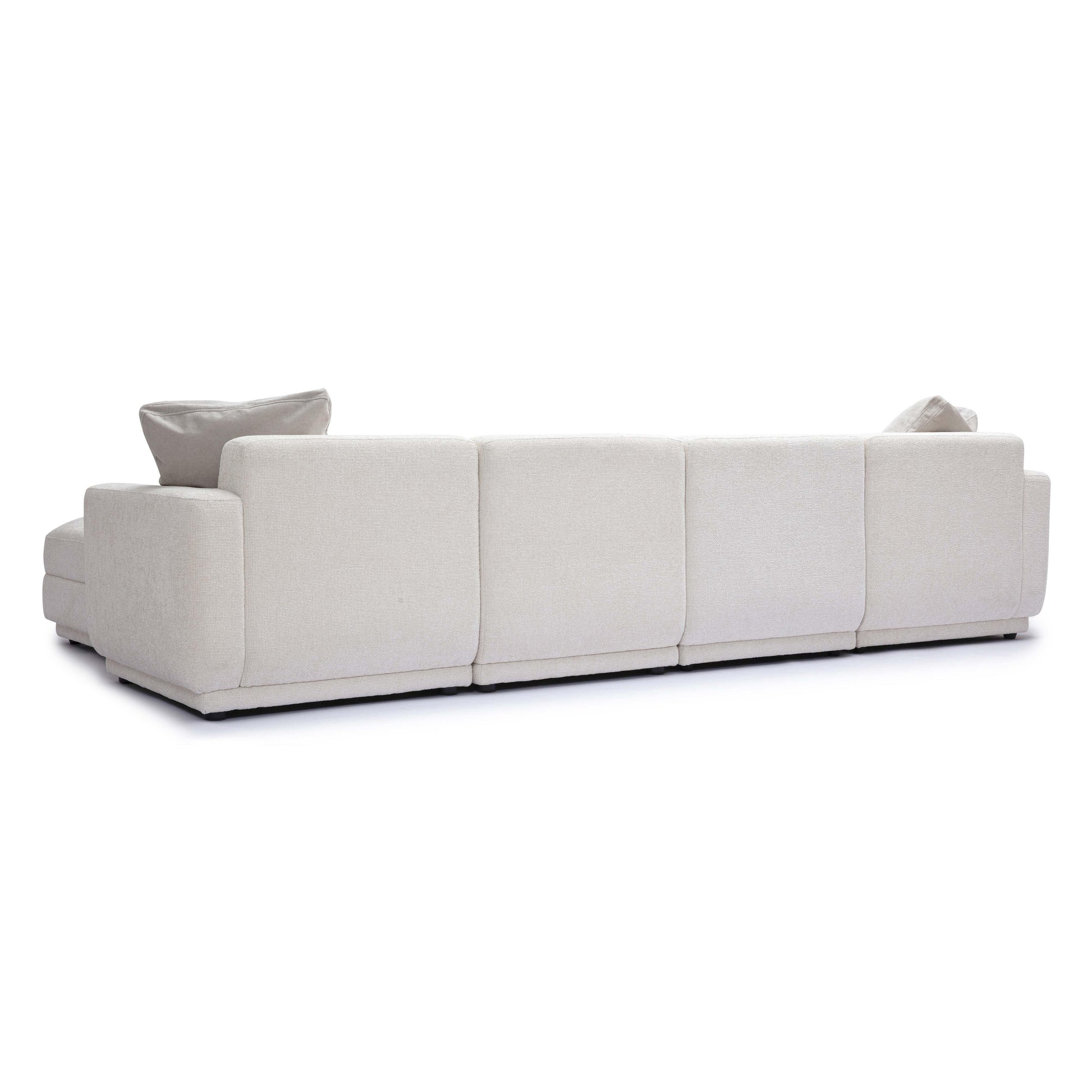 Perry 6 Piece Cream Chenille Modular U Sectional by TOV L69219 Sec1