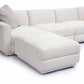 Perry 6 Piece Cream Chenille Modular U Sectional by TOV L69219 Sec1