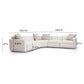 Perry 5 Piece Cream Chenille Modular L Sectional by TOV L69219 Sec4