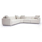 Perry 5 Piece Cream Chenille Modular L Sectional by TOV L69219 Sec4