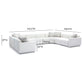 Perry 8 Piece Cream Chenille Modular Large U Sectional by TOV L69219 Sec5