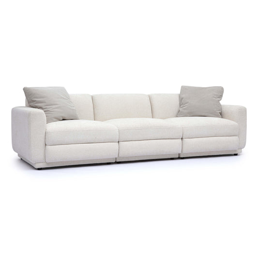 Perry 96 Cream Chenille Modular Sofa by TOV L69220 So