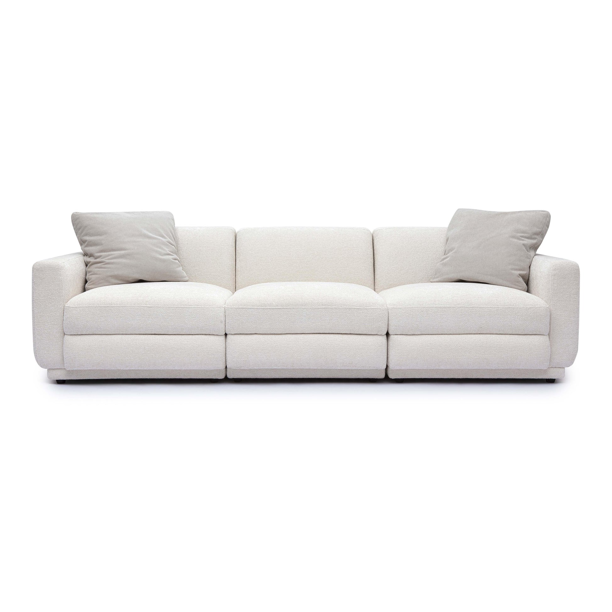 Perry 96 Cream Chenille Modular Sofa by TOV L69220 So