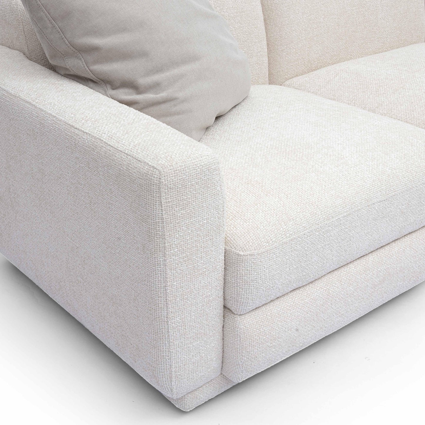 Perry 96 Cream Chenille Modular Sofa by TOV L69220 So
