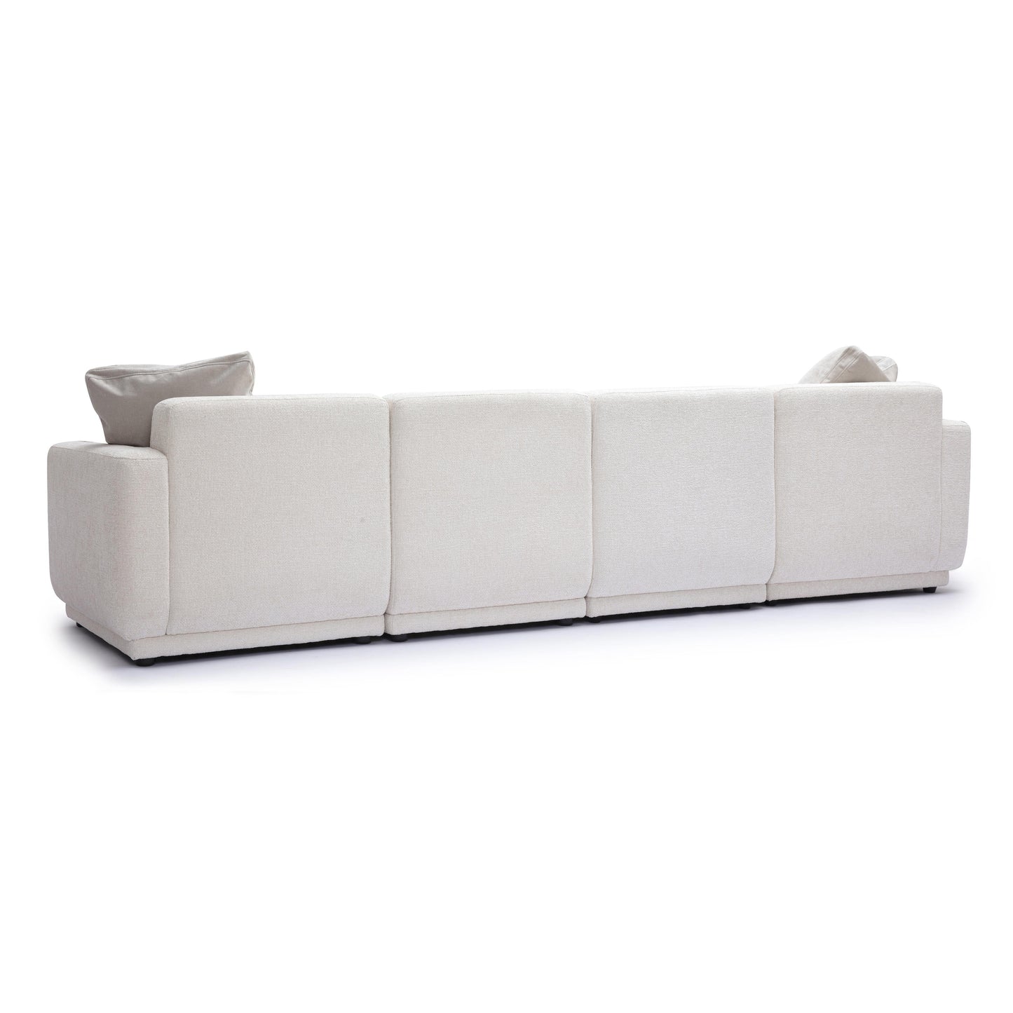 Perry 124 Cream Chenille Modular Long Sofa by TOV L69220 So1
