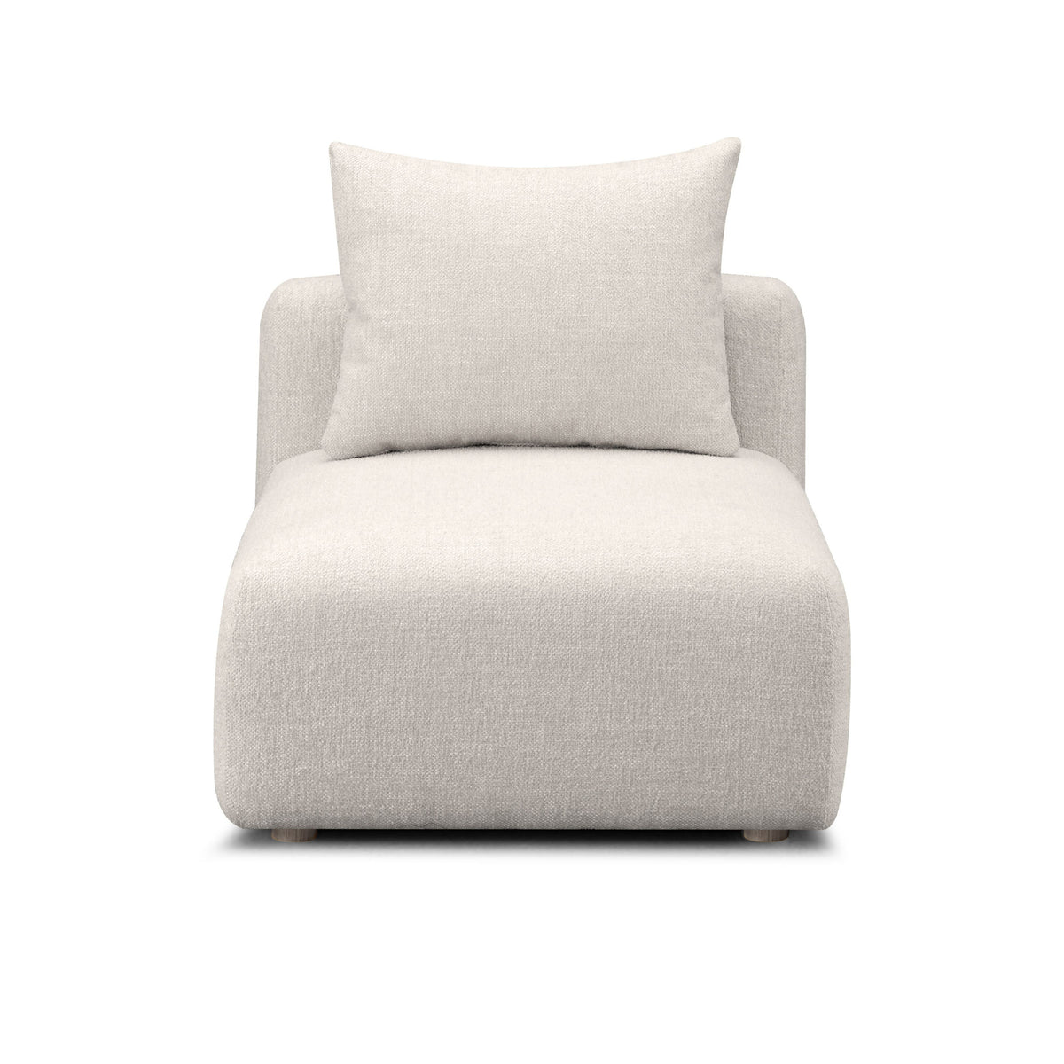 Hangover Contract-Grade Textured Fabric Modular Armless Chair in Cream by TOV Furniture – photo 3 of 5