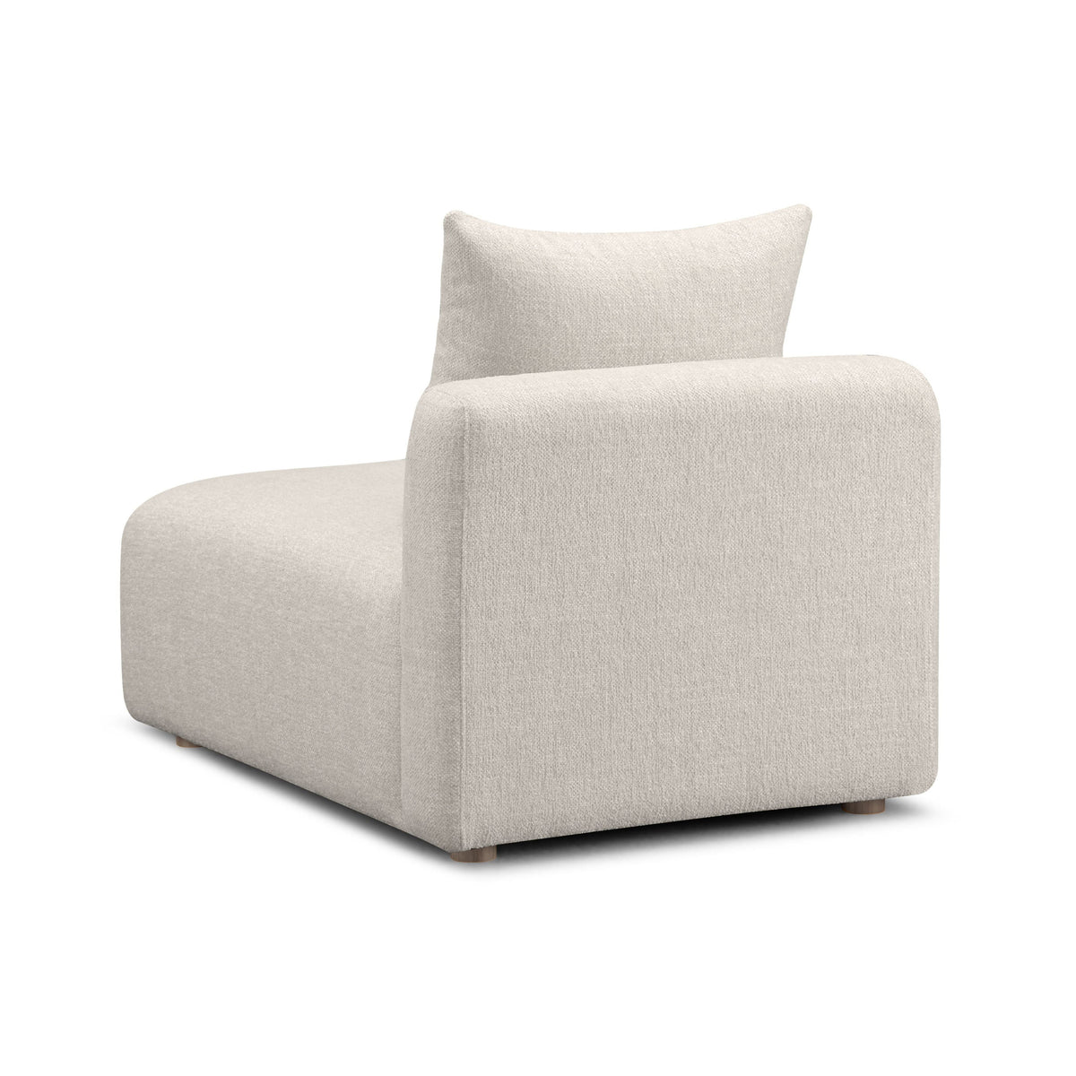 Hangover Contract-Grade Textured Fabric Modular Armless Chair in Cream by TOV Furniture – photo 4 of 5