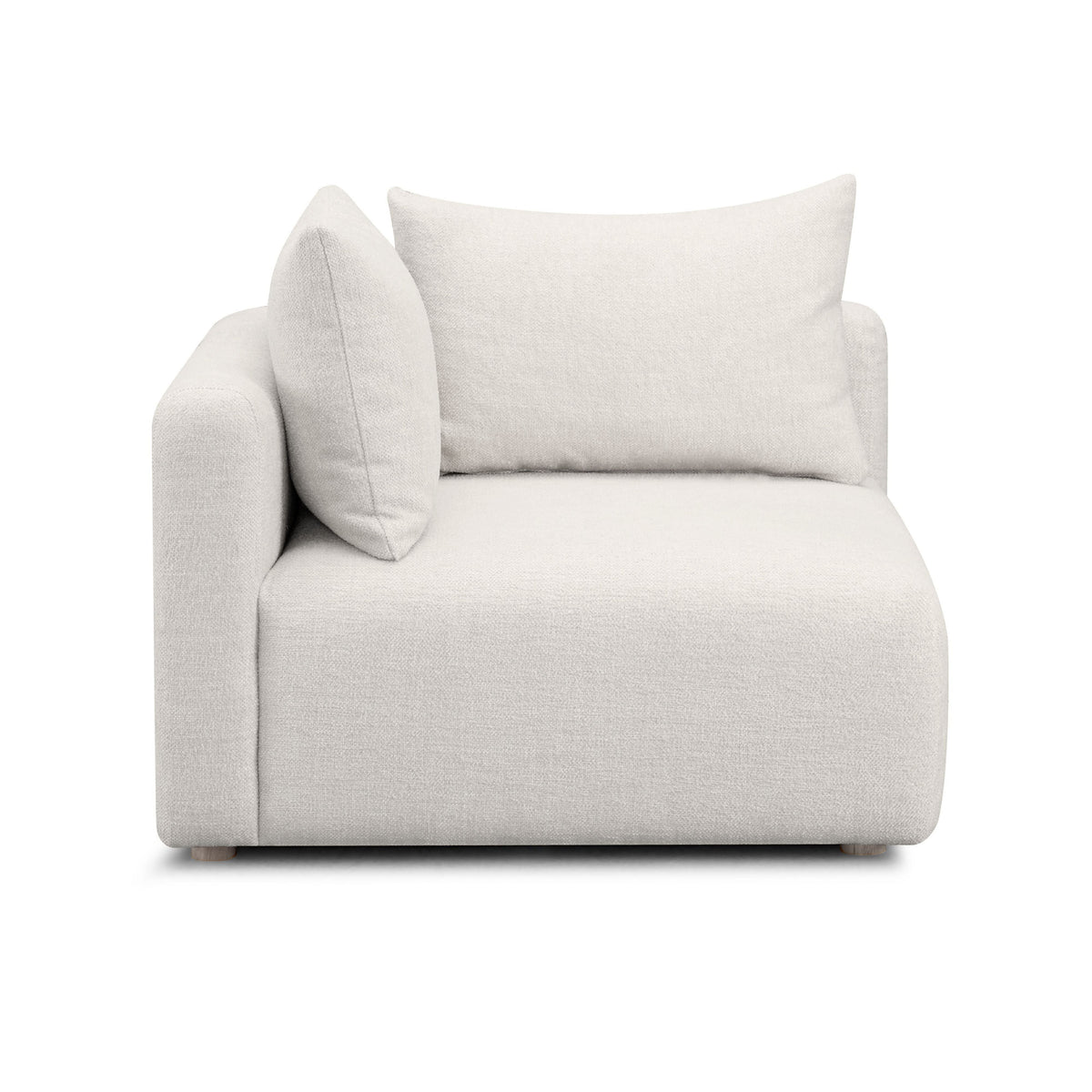 Hangover Contract-Grade Textured Fabric Modular Corner Chair in Cream by TOV Furniture – photo 3 of 6