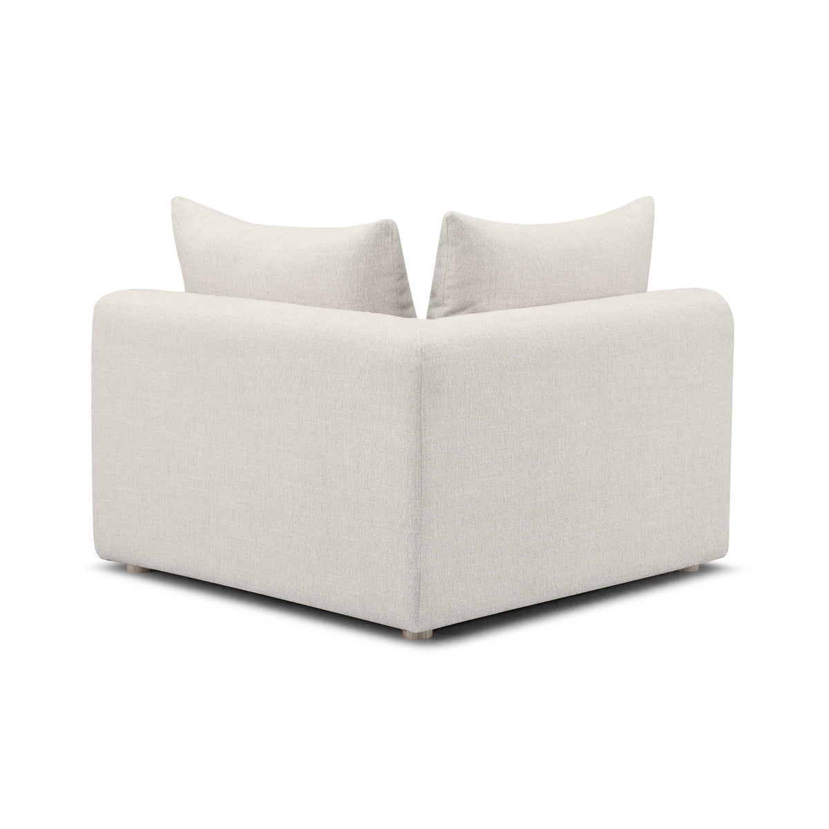 Hangover Contract-Grade Textured Fabric Modular Corner Chair in Cream by TOV Furniture – photo 5 of 6