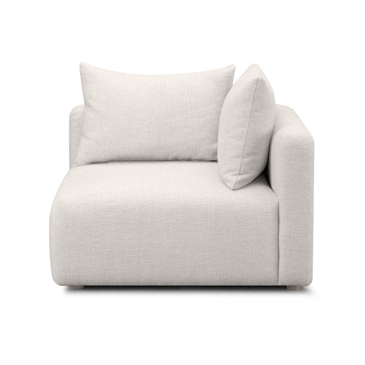 Hangover Contract-Grade Textured Fabric Modular Corner Chair in Cream by TOV Furniture – photo 4 of 6