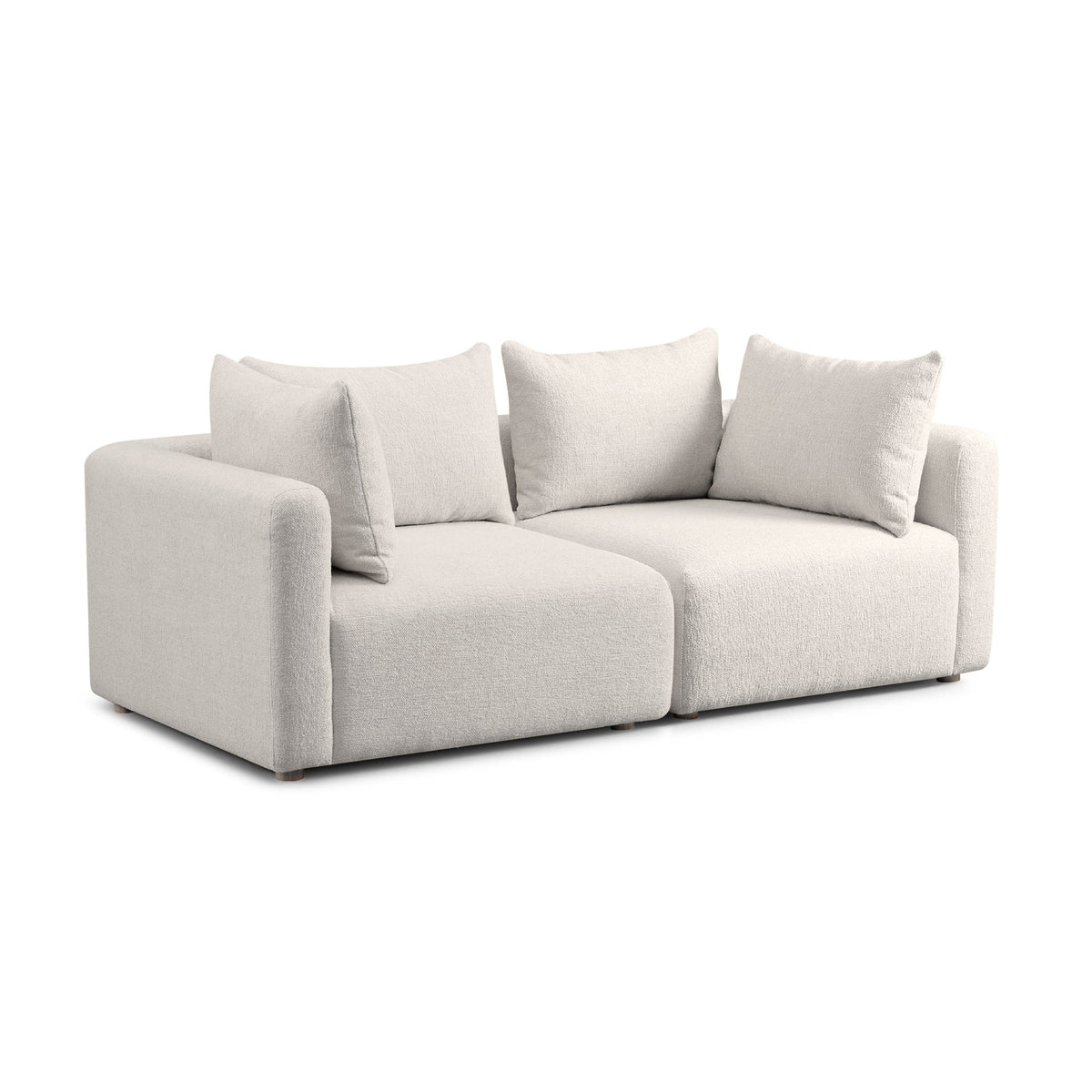 Hangover Cream Contract-Grade Textured Fabric Loveseat by TOV Furniture – photo 1 of 5