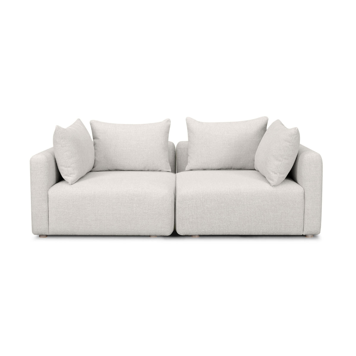 Hangover Cream Contract-Grade Textured Fabric Loveseat by TOV Furniture – photo 2 of 5