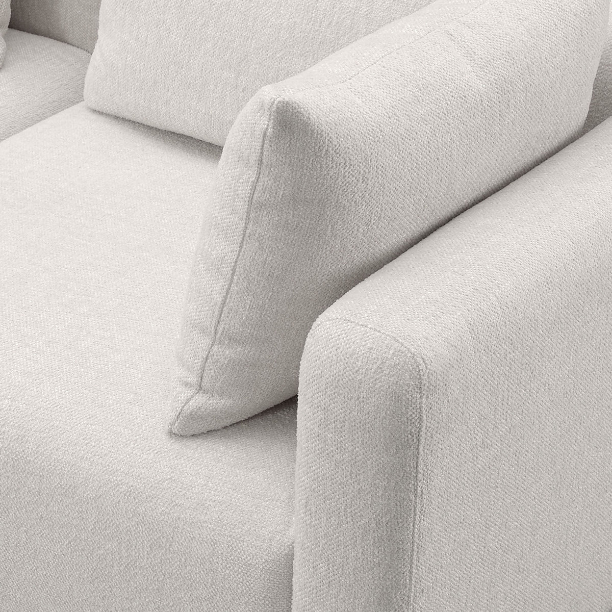 Hangover Cream Contract-Grade Textured Fabric Loveseat by TOV Furniture – photo 4 of 5
