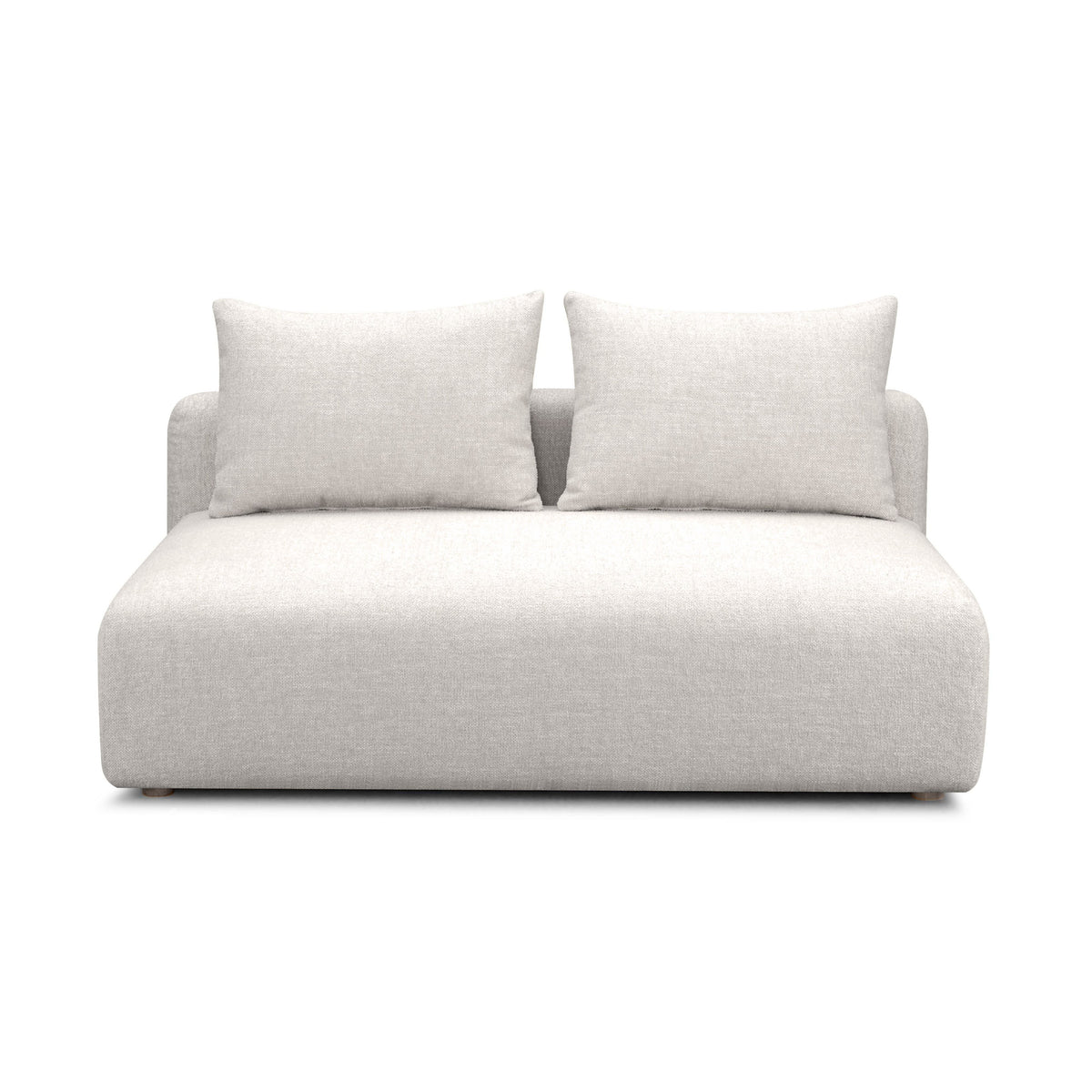 Hangover Cream Contract-Grade Textured Fabric Modular Loveseat by TOV Furniture – photo 2 of 4