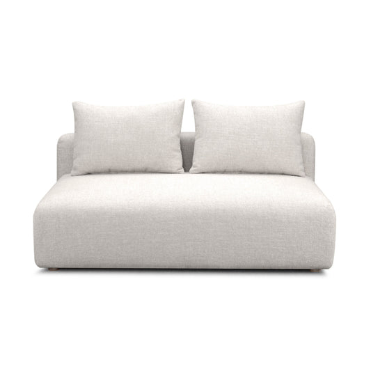 Hangover Cream Contract-Grade Textured Fabric Modular Loveseat by TOV Furniture – photo 2 of 4