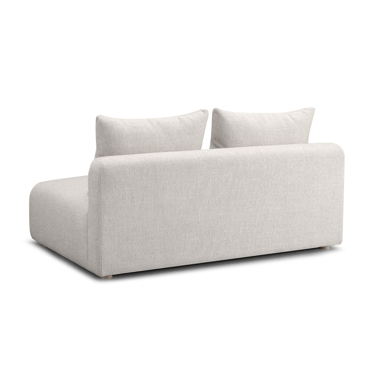 Hangover Cream Contract-Grade Textured Fabric Modular Loveseat by TOV Furniture – photo 3 of 4