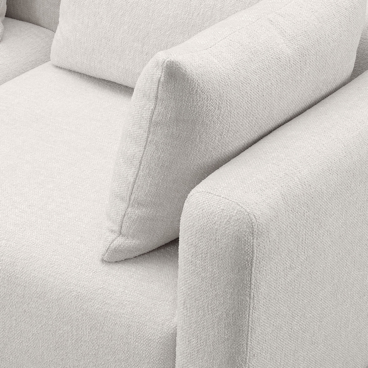 Hangover Cream Contract-Grade Textured Fabric 5-Piece Modular L-Sectional by TOV Furniture – photo 3 of 4