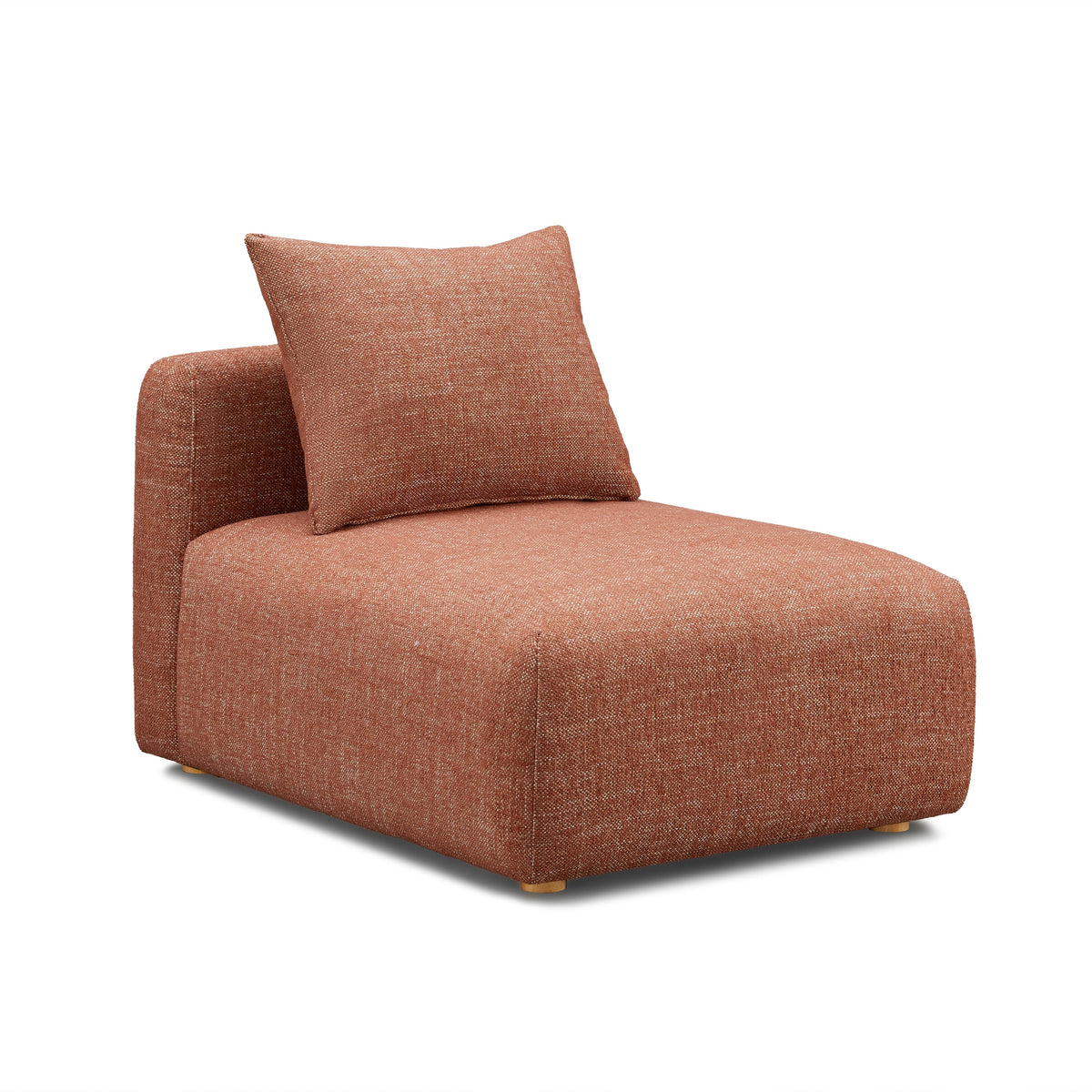 Hangover Contract-Grade Textured Fabric Modular Armless Chair in Red by TOV Furniture – photo 1 of 5