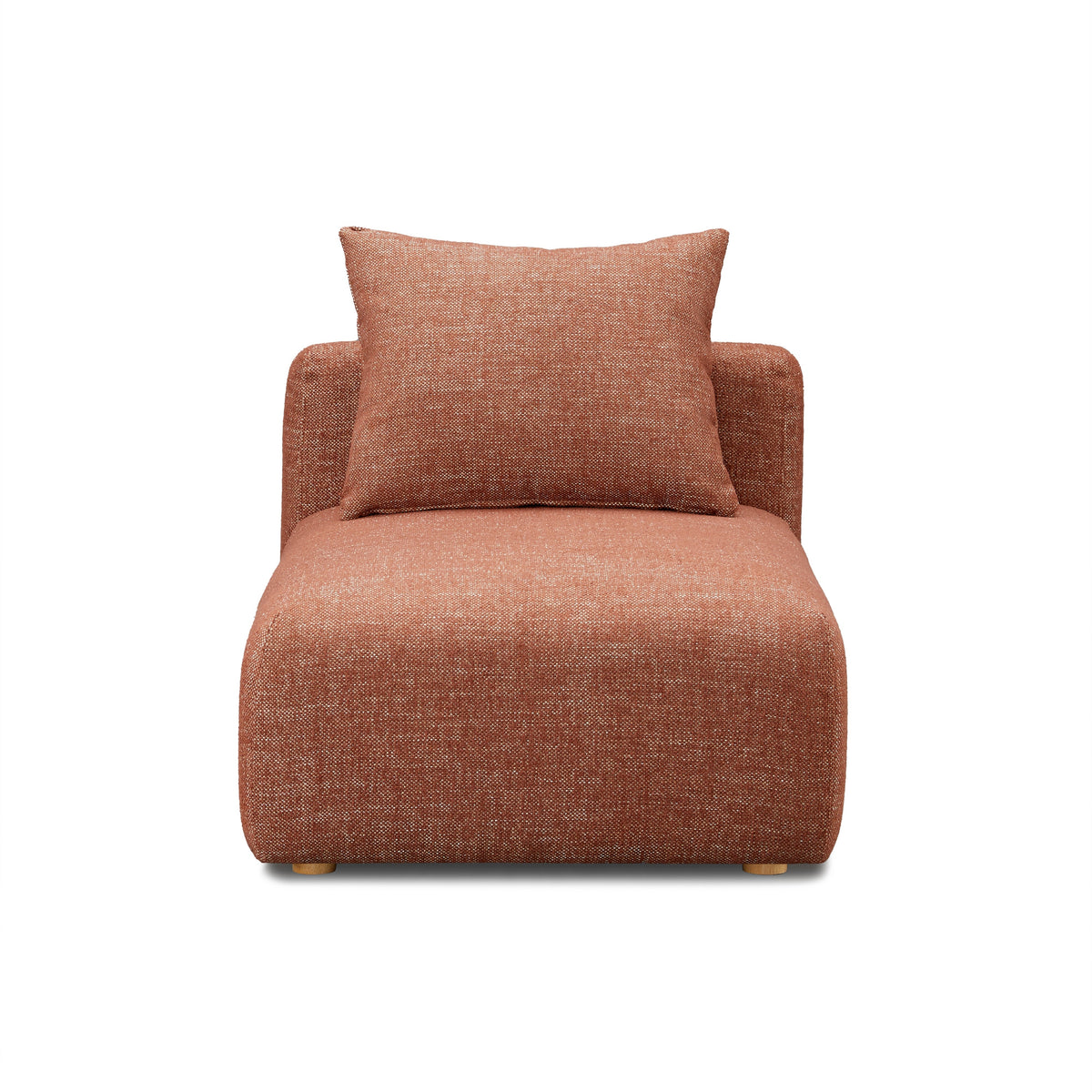 Hangover Contract-Grade Textured Fabric Modular Armless Chair in Red by TOV Furniture – photo 3 of 5