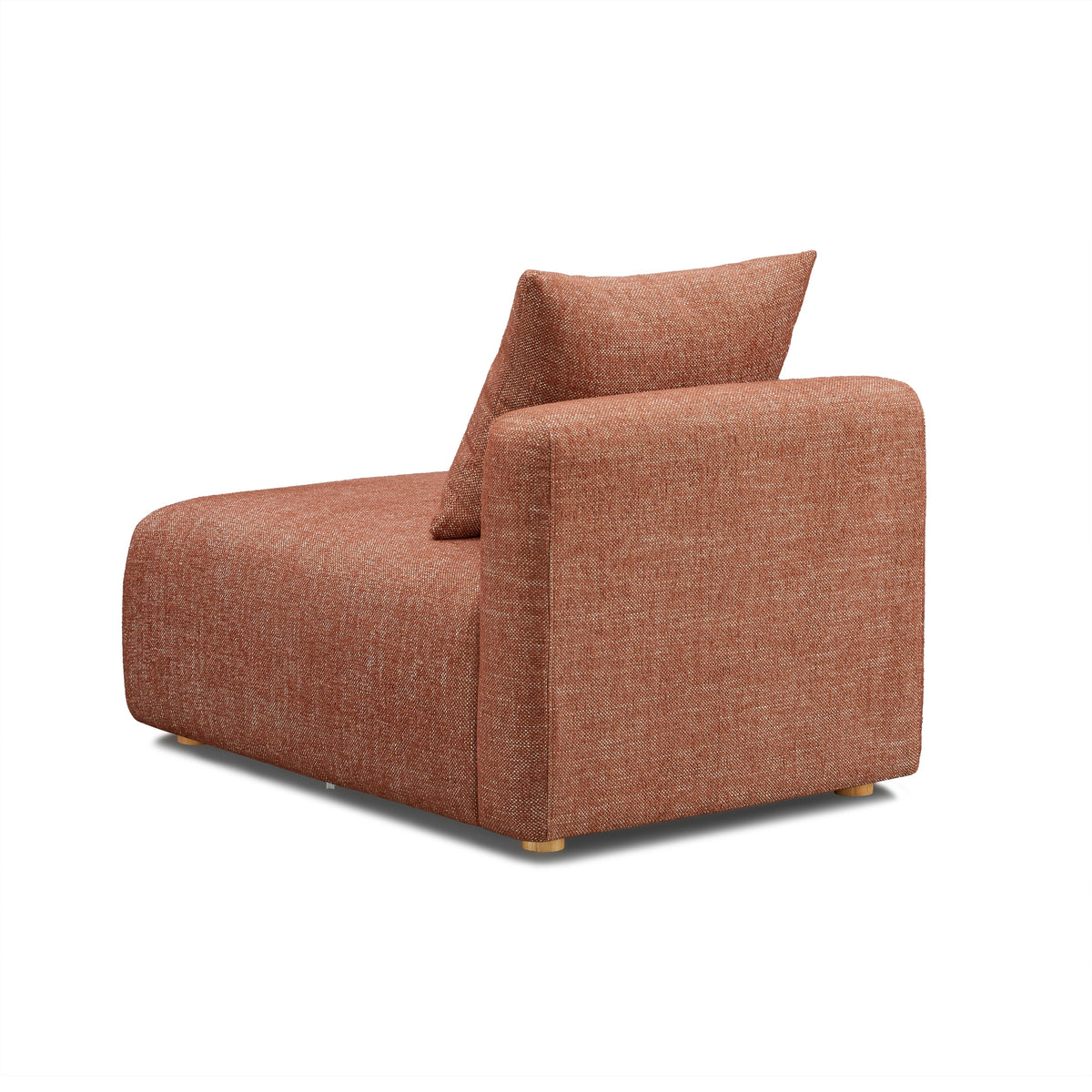 Hangover Contract-Grade Textured Fabric Modular Armless Chair in Red by TOV Furniture – photo 4 of 5